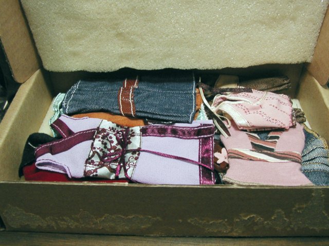 clothes in the box